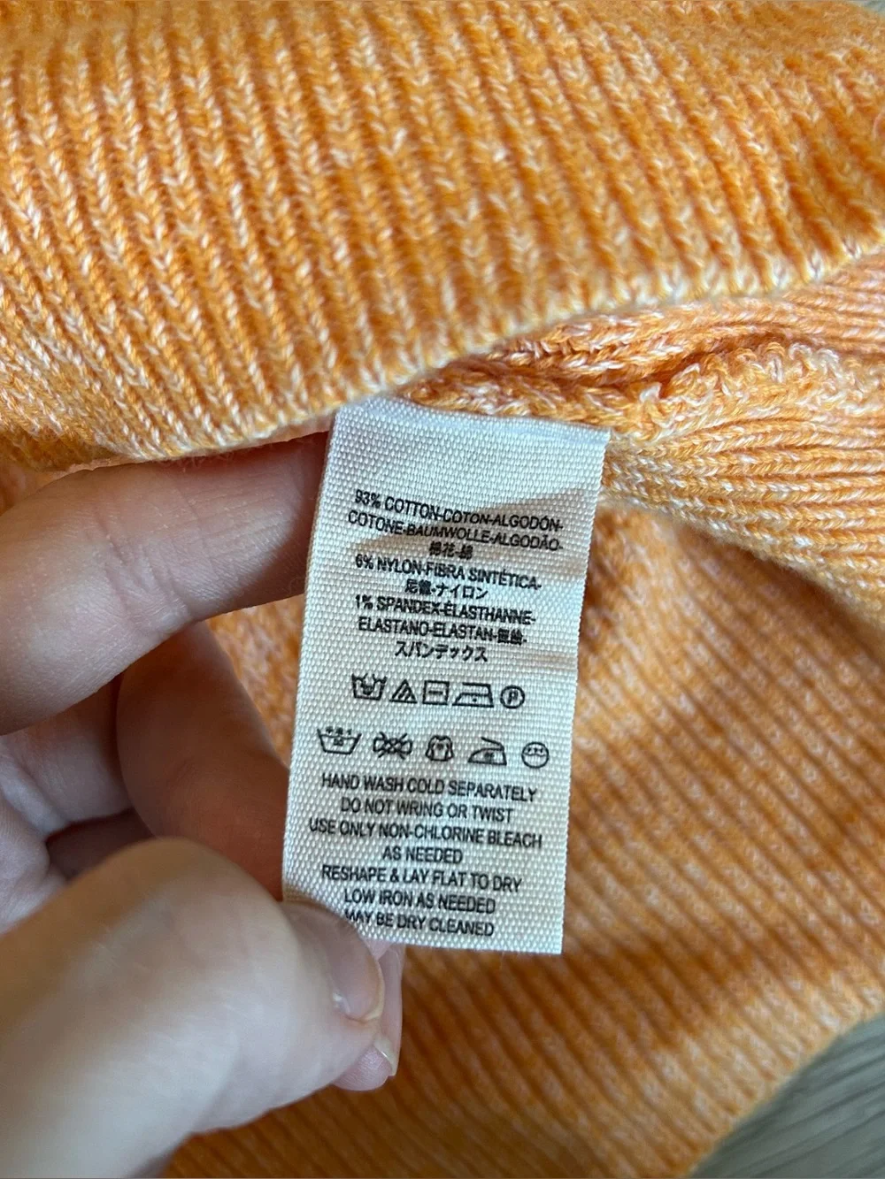 Free People Too Good Ribbed Knit Pullover Sweater Orange Zest Size M